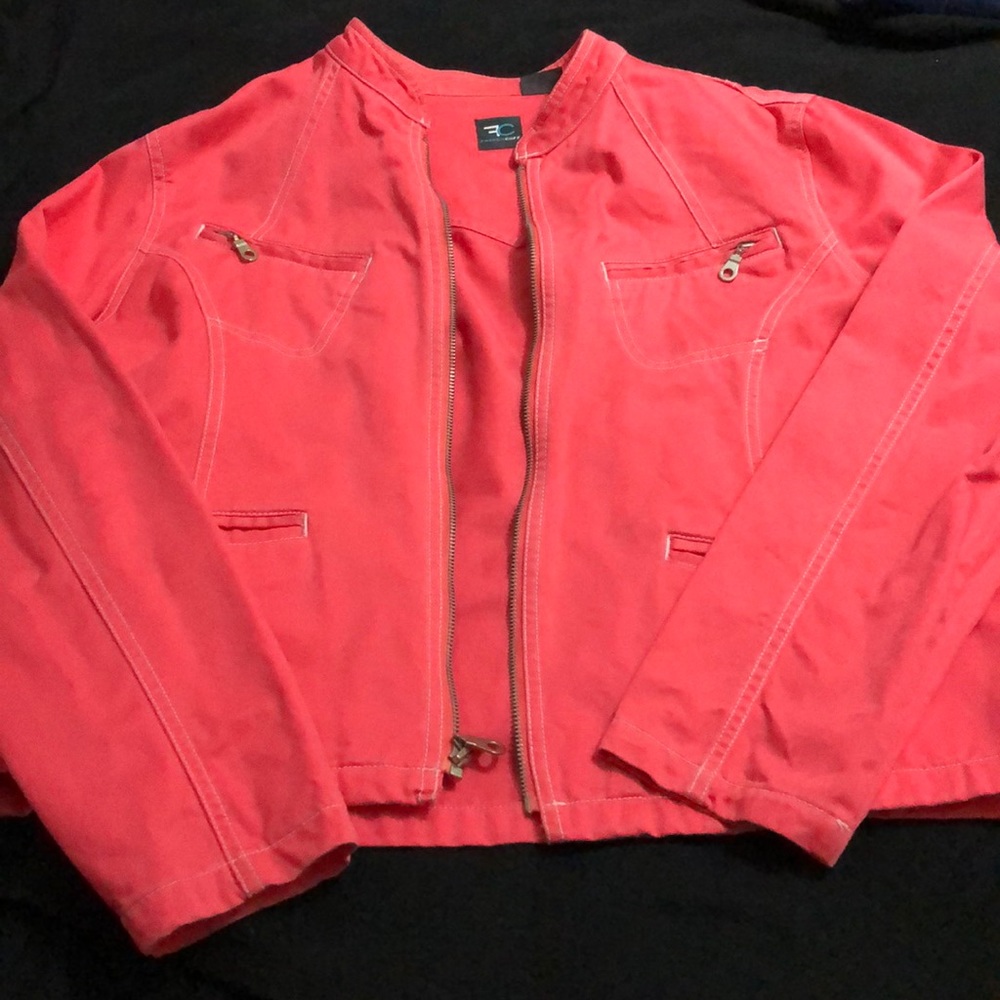 Peach denim jacket